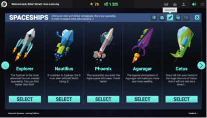 Learning Gamification - Space Travel 2